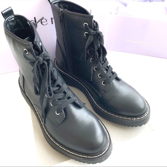 Madden Girl Kurrt Combat Boot - Black - Picture 2 of 10
